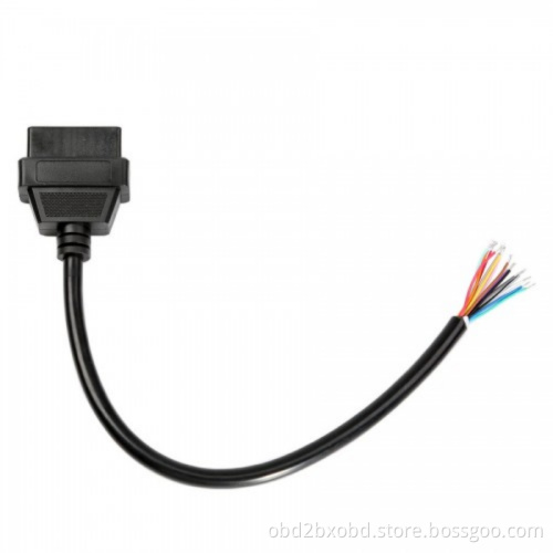 OBD2 16pin Female Connector to Open OBD Cable